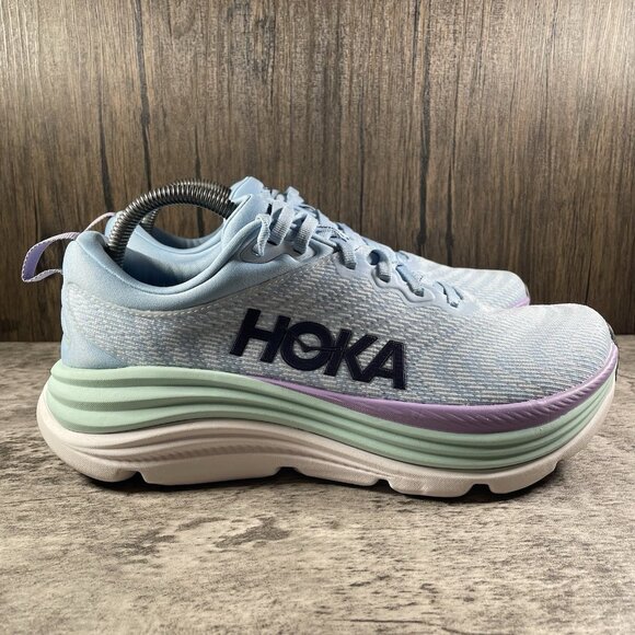 Hoka One One Gaviota 5 Women’s 9 B Airy Blue Sunlit Ocean Running *NO INSOLES* - Picture 3 of 10